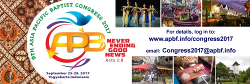 THÔNG BÁO VỀ ĐẠI HỘI BÁP-TÍT CHÂU Á THÁI BÌNH DƯƠNG LẦN THỨ 9 NĂM 2017