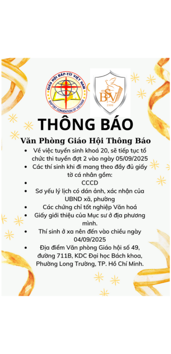 Thông Báo Tuyển Sinh Đ2