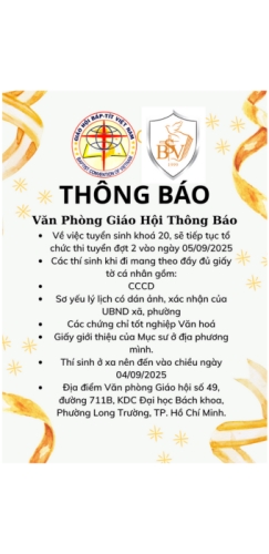 Thông Báo Tuyển Sinh Đ2