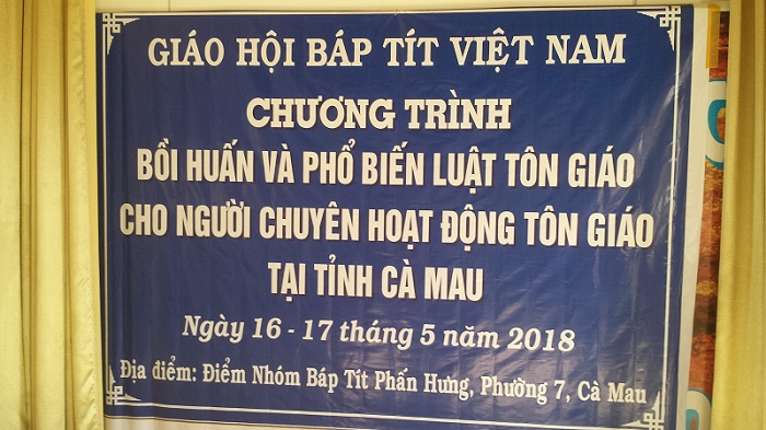 BỒI HUẤN VÀ PHỔ BIẾN LUẬT TÔN GIÁO - TỈNH CÀ MAU