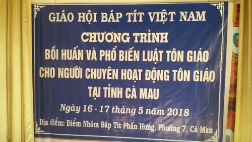 BỒI HUẤN VÀ PHỔ BIẾN LUẬT TÔN GIÁO - TỈNH CÀ MAU